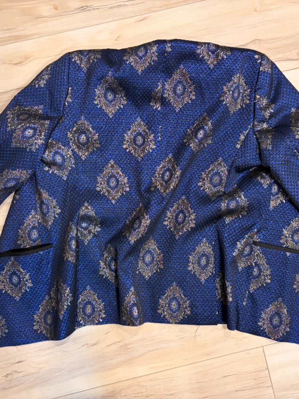 Blue/Gold Fashion Blazer Jacket - XL - Platini Genuine Made in Turkey - Picture 2 of 4